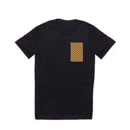Small Checkerboard Flowers #1 - White & Gold T Shirt