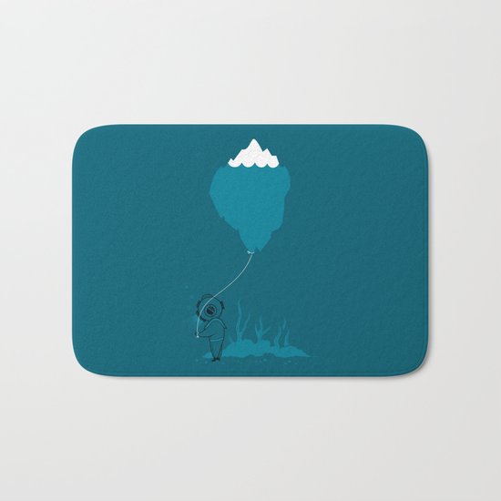 The Diver and his Balloon Bath Mat