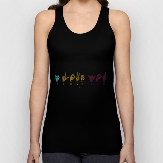 Sign Language I LOVE YOU Unisex Tank Top