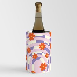 Retro Daisy Flowers on Arches Wine Chiller