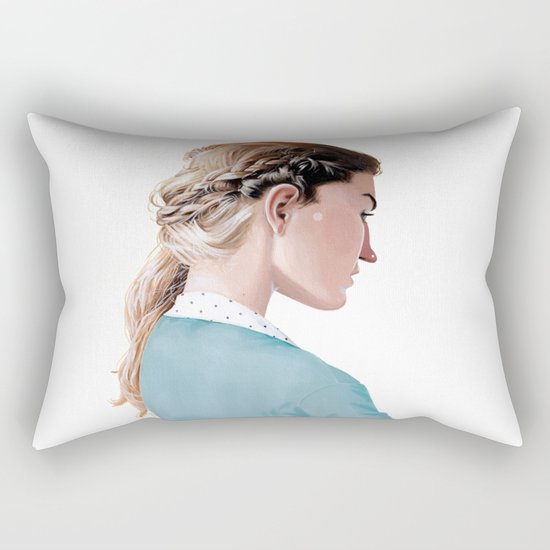 Blond Girl Rectangular Pillow