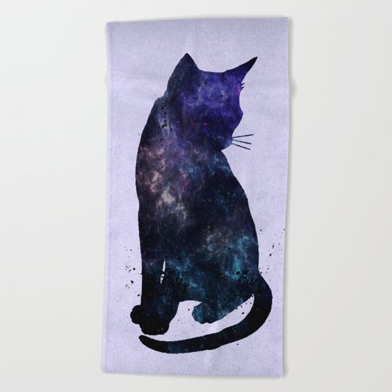 Galactic Cat Beach Towel