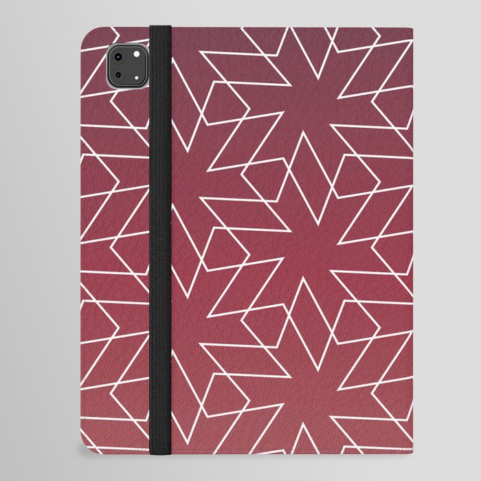 Abstract Crimson Stars iPad Folio Case