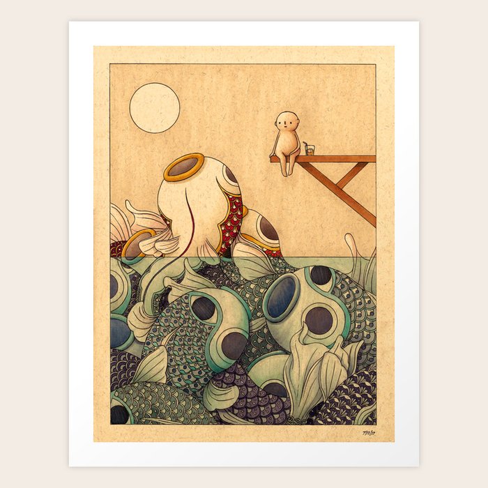Summer by the Sea Art Print by Felicia Chiao | Society6