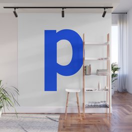 letter P (Blue & White) Wall Mural