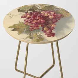  Grapes Against White Wall - Edwin Deakin Side Table