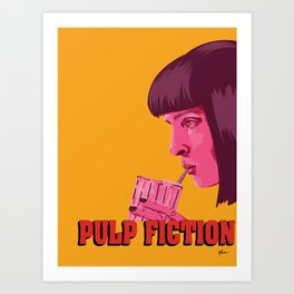 Uma Therman in Pulp Fiction Art Print