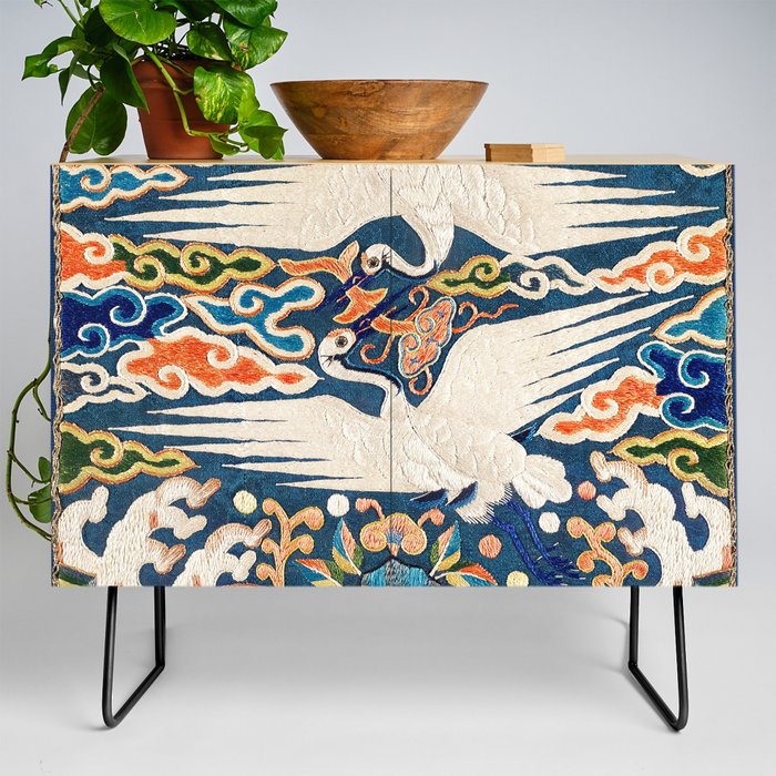  Vintage Painting of Badge Upper Civil Rank during Joseon dynasty Credenza