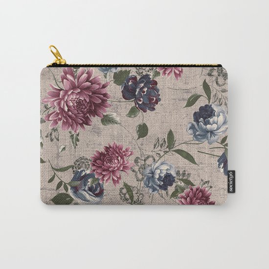 Floral Pattern Carry-All Pouch