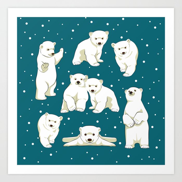 Polar Bear Lover Gifts Black Pattern Cute Baby Polar Bear Love Gift Arctic Throw Pillow Multicolor 16x16