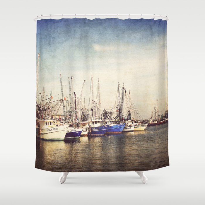 Gulf Coast Shrimp Boats Shower Curtain By Jmccool Society6