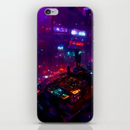 Postcards from the Future - Cyberpunk Cityscape iPhone Skin