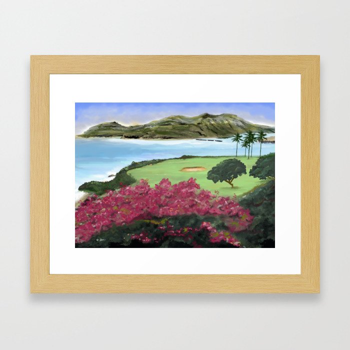 Kalapaki Bay, Kauai Hawaii  Framed Art Print