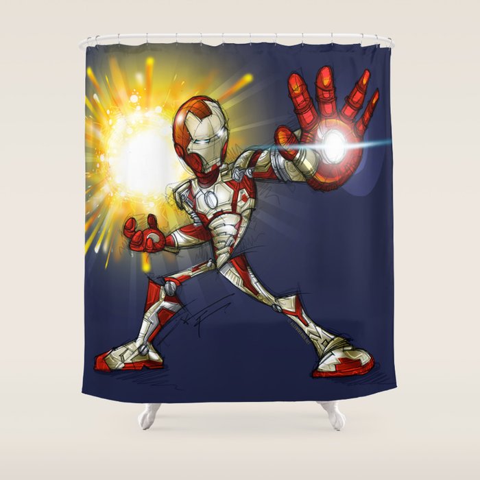 Iron Man Mark 42 Shower Curtain By Alexviveros Society6