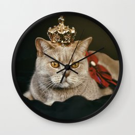 Wisdom explains the happiness and psychological comfort that can come to you when you play with your cat. Wall Clock
