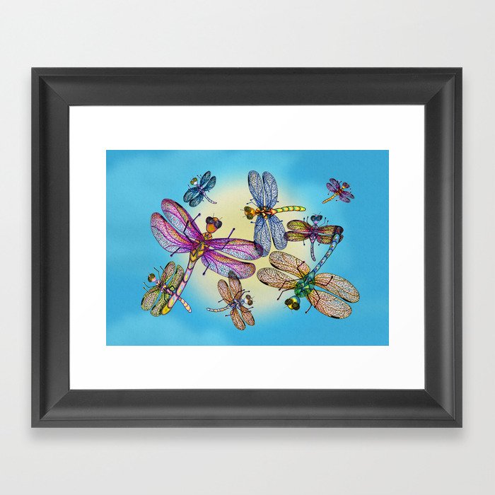 Dragonflies   - by Cristina Fois Framed Art Print