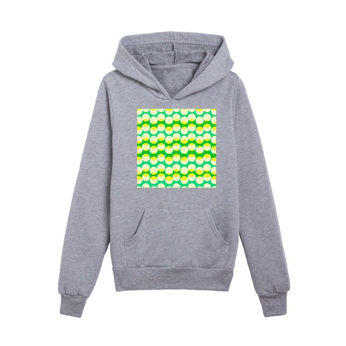 Bubbles in Yellow and Green Kids Pullover Hoodie