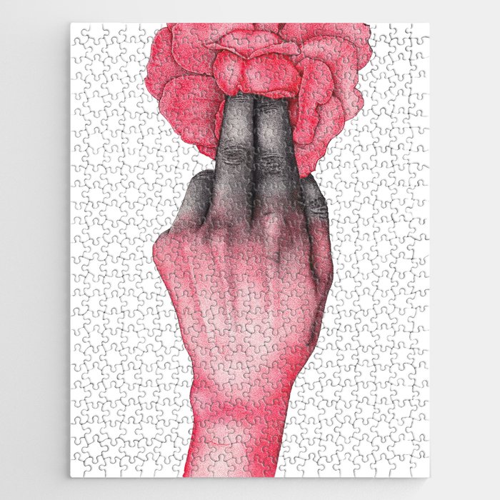 Petal Touch Dotwork Jigsaw Puzzle