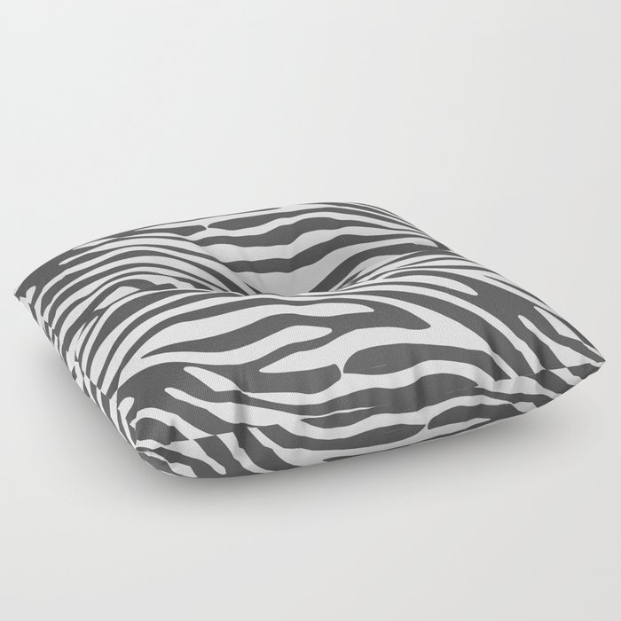 Gray Zebra Floor Pillow