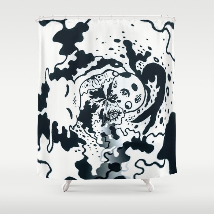 Structured Clouds Shower Curtain