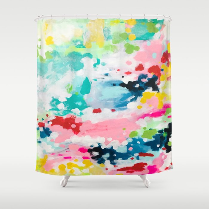 Colorful Fantasy Neon Rainbow Abstract Art Acrylic Painting Fluffy