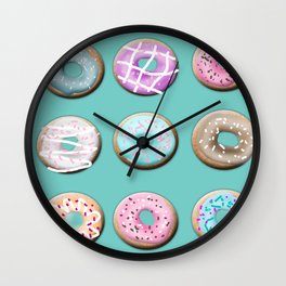Donuts for tea Wall Clock