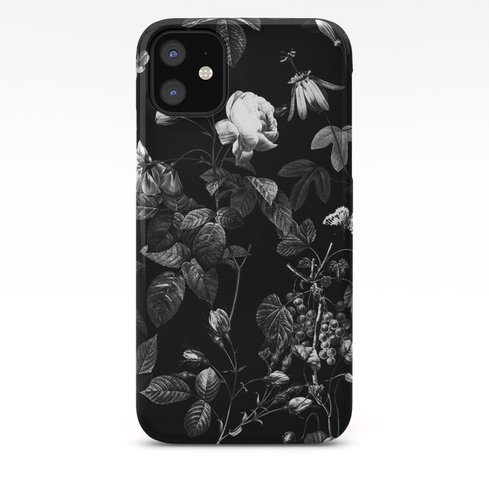 Black flower phone case clearance