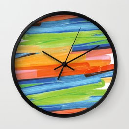 Color yellow red blue green Wall Clock