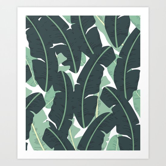 Banana Leaf Pattern #society6 #decor #buyart Art Print