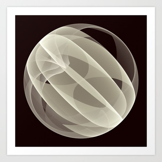 Modern Magic 3D Sphere Art Print