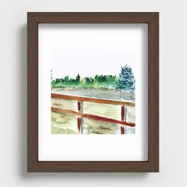 Out to Pasture Recessed Framed Print