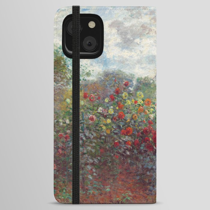 Claude Monet - The Artist's Garden in Argenteuil, A Corner of the Garden with Dahlias iPhone Wallet Case