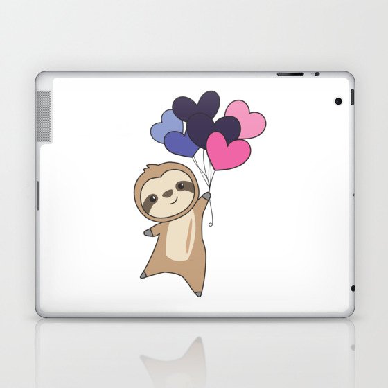 Omnisexual Flag Gay Pride Lgbtq Heart Sloth Laptop & iPad Skin