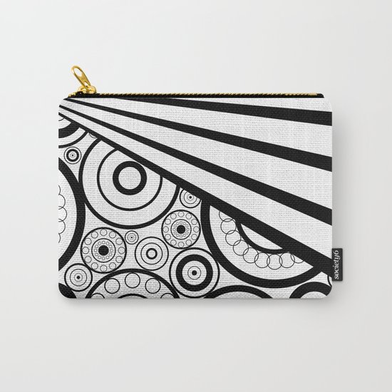 Abstract black and white pattern. Carry-All Pouch