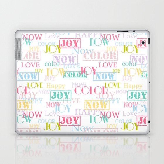 Enjoy The Colors - Modern abstract typography pattern  Laptop & iPad Skin