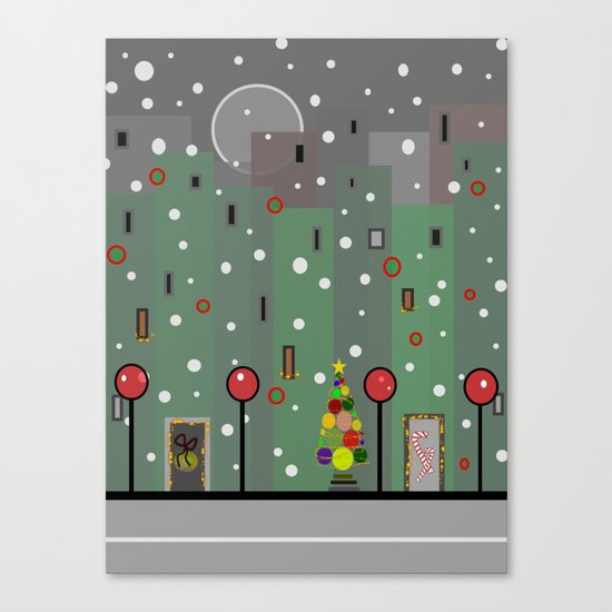 City Christmas Canvas Print