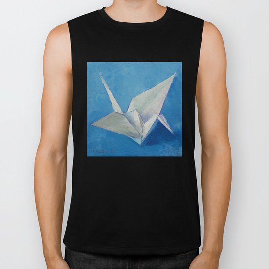 Origami Crane Biker Tank