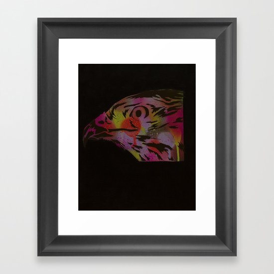 Neon Hawk 1 of 2 Framed Art Print