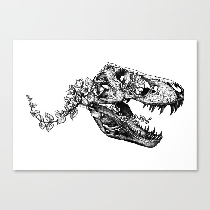 Jurassic Bloom - The Rex.  Canvas Print