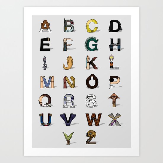 Star W. alphabet Art Print