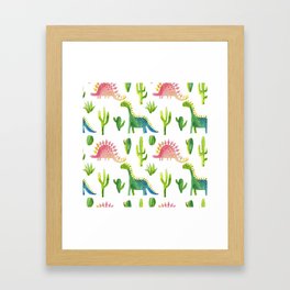  Cute dinosaurs Framed Art Print