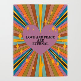Eternal Love and Peace Quote Poster