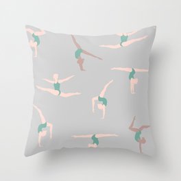 The gymnasts Throw Pillow