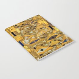All the World is Gold symbolist portrait painting by Gustav Klimt Notebook