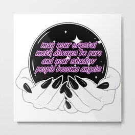 Crystal Meth / Ball Metal Print | Graphicdesign, Psychic, Magic, Girl, Crystalball, Drugs, Typography, Witch, Fortuneteller, Supernatural 