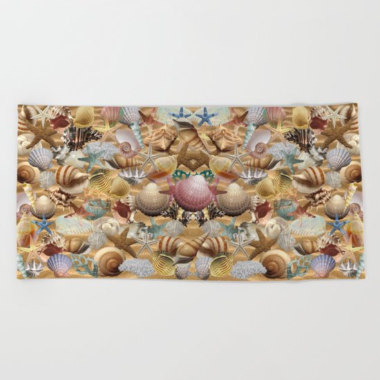 Sea Shell Mania Beach Towel