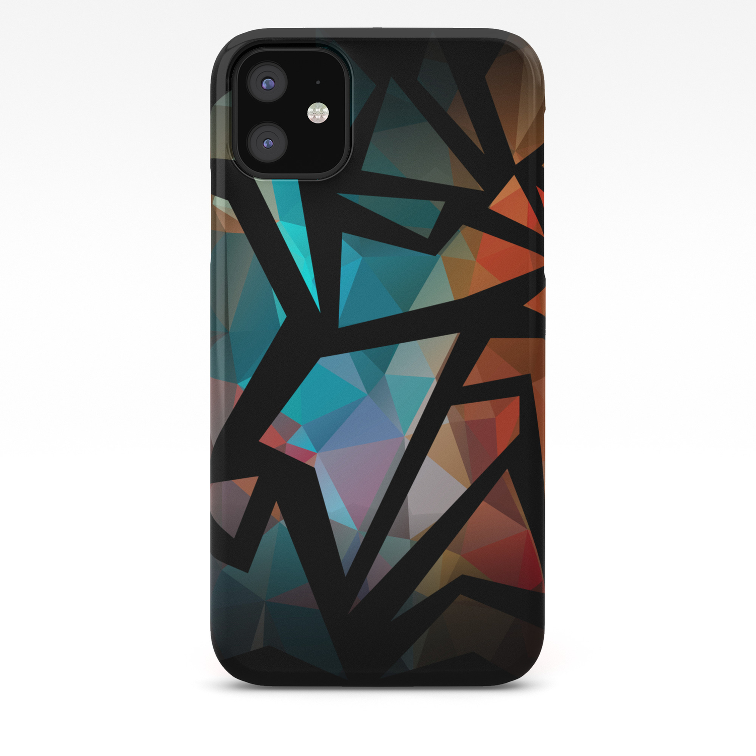 Abstract Background Of Triangles Polygon Print Iphone Case By