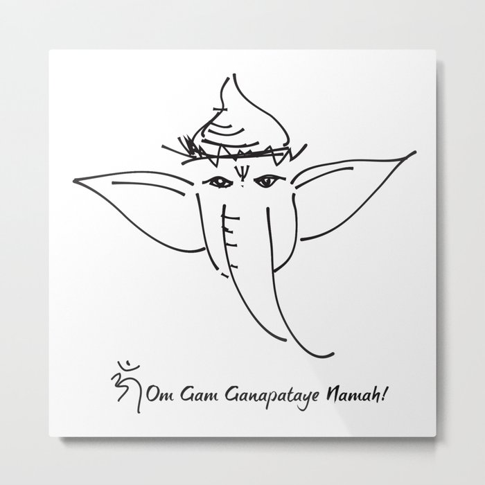 Ganesha, the Remover of Obstacles Metal Print