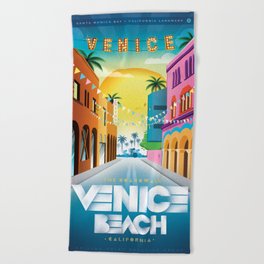 Venice Beach Boardwalk California Beach Towel