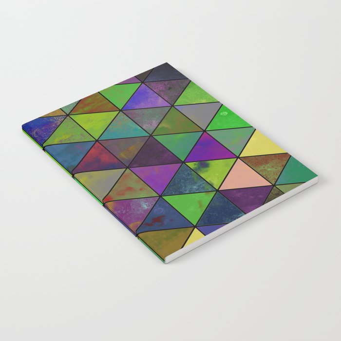 Textured Triangulation - Abstract, geometric triangles Notebook